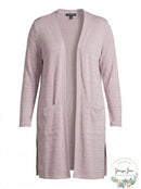 Belldini Plus Size Textured Open-Front Cardigan, Size 3X