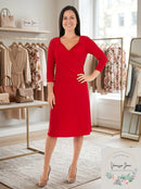 NY Collection Womens Ruched Flared Dress,Size Medium