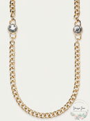 Charter Club Crystal and Large Link 36inches Strand Necklace