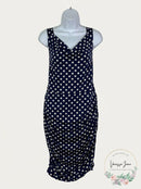 Star Vixen Womens Rouched Neckline Stretch Ity Bodycon Dress, Size Small
