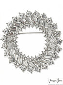 Charter Club Silver-Tone Multi-Crystal Wreath Pin
