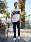 Sun + Stone Mens Chect Pocket Multi-Camo T-Shirt, Size Medium