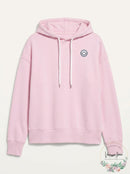 Kerri Rosenthal Mr. Smiley Embroidered Boyfriend Hoodie, Size Small