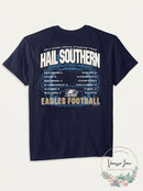 NCAA Football Schedule 2017 Short Sleeve Shirt Georgia Southern Eagles, Small