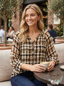 Karen Kane Shibori Peasant Blouse