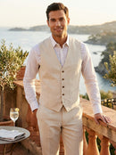 INC International Concepts Men's Linen Blend Vest, Size XS