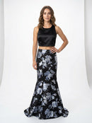 Sequin Hearts Juniors 2-Pc. Satin and Floral-Print Gown Size 11