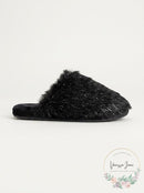 I.n.c. Fluffy Faux-Fur Scuff Slippers,Size Small