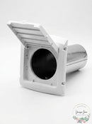 Everbilt 4 in. Hinged Louvered Vent Hood in White