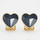 Inc Gold-Tone Faceted Heart Stud Earrings