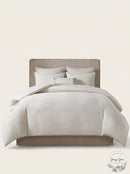 N Natori Hanae Cotton Blend Yarn Dyed Duvet Cover Set king