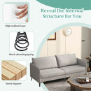 Modern 76 Inch Loveseat Sofa Couch for Apartment Dorm with Metal Legs-Gray