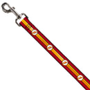 Dog Leash - The Flash Logo11/Stripe Burgundy/Black/Gold/White