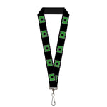 Lanyard - 1.0" - Green Lantern Logo Black Green