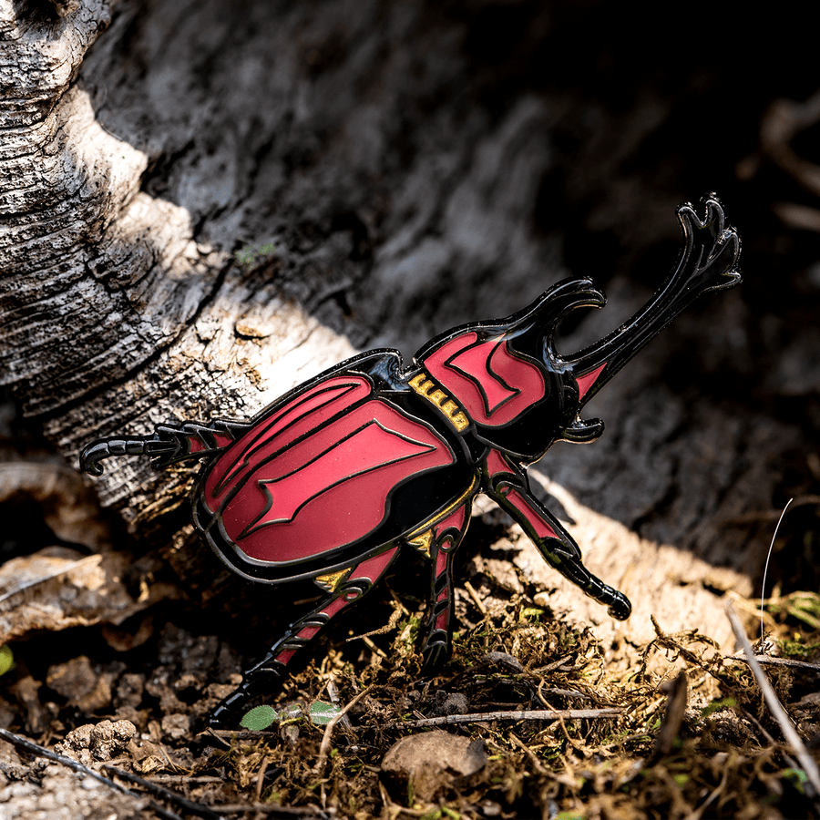 Japanese Rhinoceros Beetle Enamel Pin