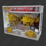 Ric Flair & Charlotte Flair dual signed WWE Funko POP Figure (2-pack w/ PSA) Signed By Superstars 