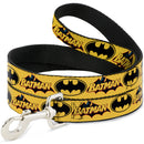 Dog Leash - Vintage Batman Logo & Bat Signal-3 Yellow