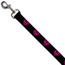 Dog Leash - Superman Shield Black/Hot Pink