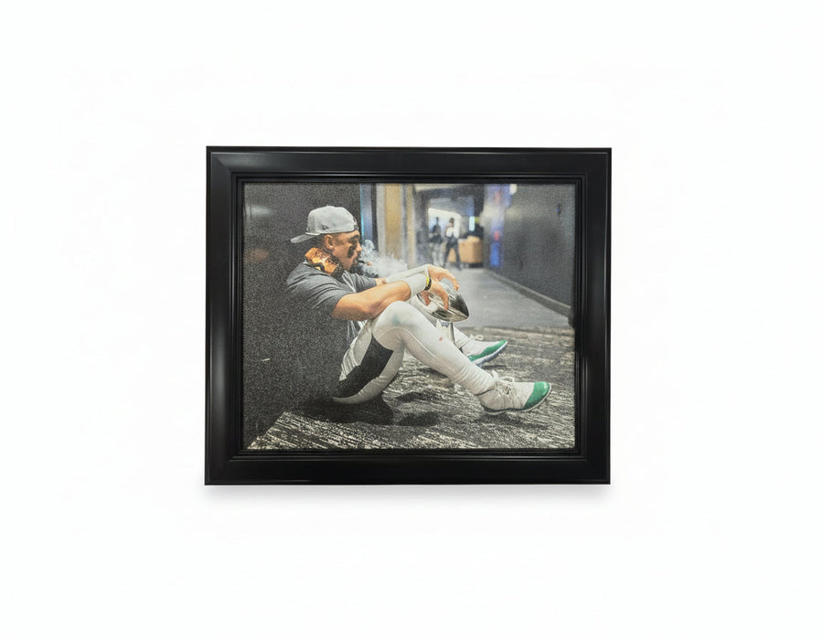 Jalen Hurts Cigar & Trophy Philadelphia Eagles Super Bowl Champions 8
