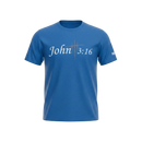 Blue John 3:16 Adult T-Shirt