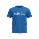 Blue John 3:16 Adult T-Shirt