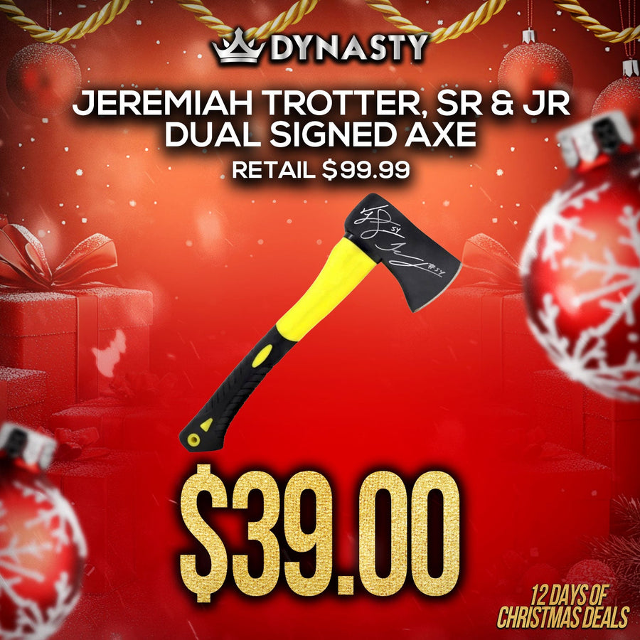 Jeremiah Trotter, Sr. & Jeremiah Trotter, Jr. Philadelphia Eagles Dual-Autographed Axe