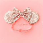 Rose Gold  Elastic Mickey Ears