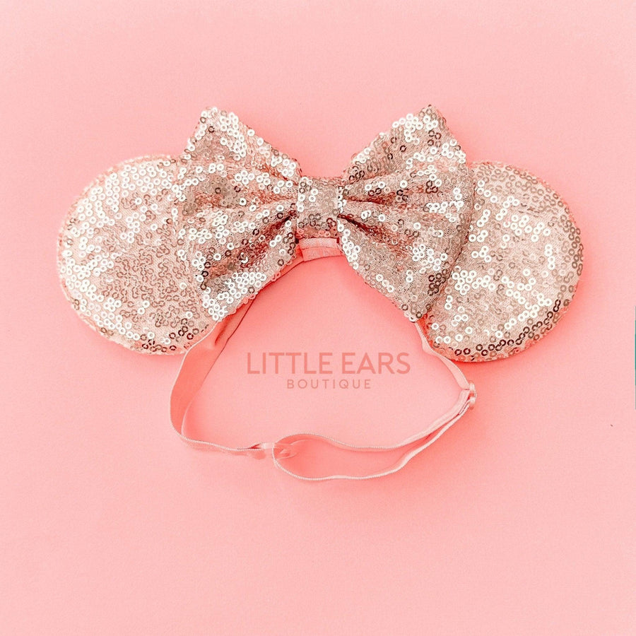 Rose Gold  Elastic Mickey Ears