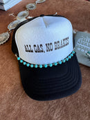 Round Turquoise Bead Trucker Hat Chain