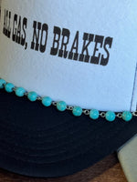 Round Turquoise Bead Trucker Hat Chain