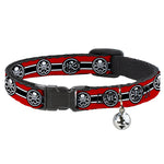 MARVEL AVENGERS Cat Collar Breakaway - HYDRA Logo Stripe Red Black White