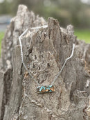 Rustic Turquoise Bar Necklace