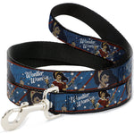 Dog Leash - WONDER WOMAN/Bombshell Pose Blue/Red/White