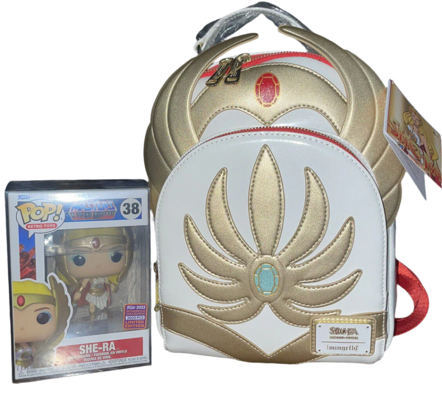 She-Ra Metallic Loungefly Pop and Bag Bundle