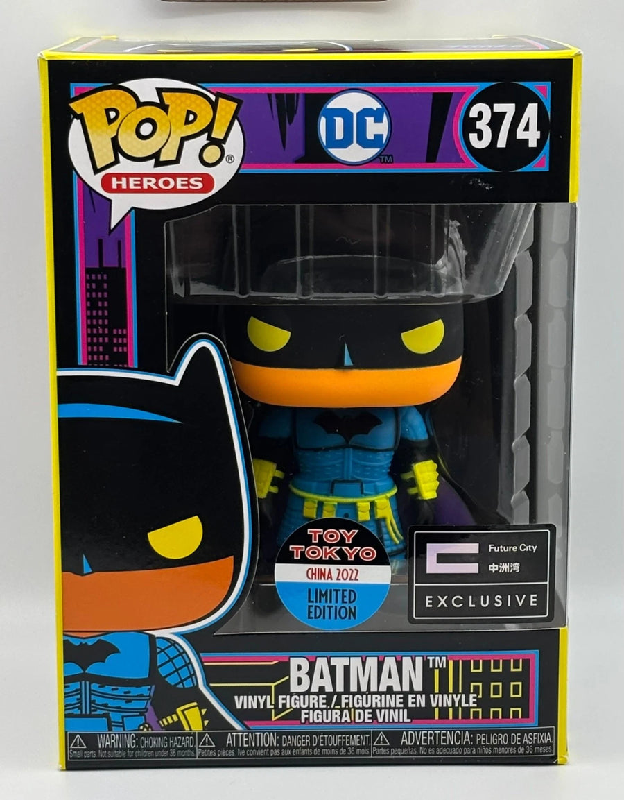 Pop! Asia: DC Heroes Imperial Batman #374 (Blacklight) (2022 Toy Tokyo) (Future City Experience Center Exclusive)