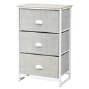 Nightstand Side Table Storage Tower Dresser Chest with 3 Drawers