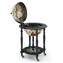 16th Century Nautical Chart Wine Cabinet with Wheels