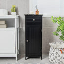 Wooden Bathroom Floor Storage Cabinet with Drawer and Shelf