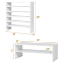3 Pieces 31-Inch Stackable Multi-Shape Shoe Rack