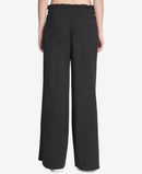 Dkny Sport Ruffled Wide-Leg Pants, Size Large