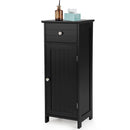 Wooden Bathroom Floor Storage Cabinet with Drawer and Shelf