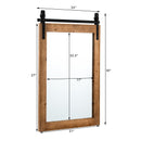 30 x 22 Inch Wall Mount Mirror with Wood Frame