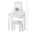 5 Drawers Removable Box Makeup Dressing Vanity Set