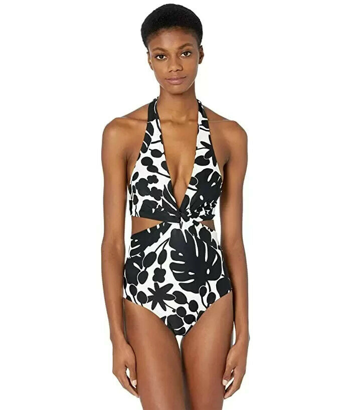 Kate Spade New York 281269 Monstera Knotted Halter Cutout One-Piece –  Ralphie's Funhouse
