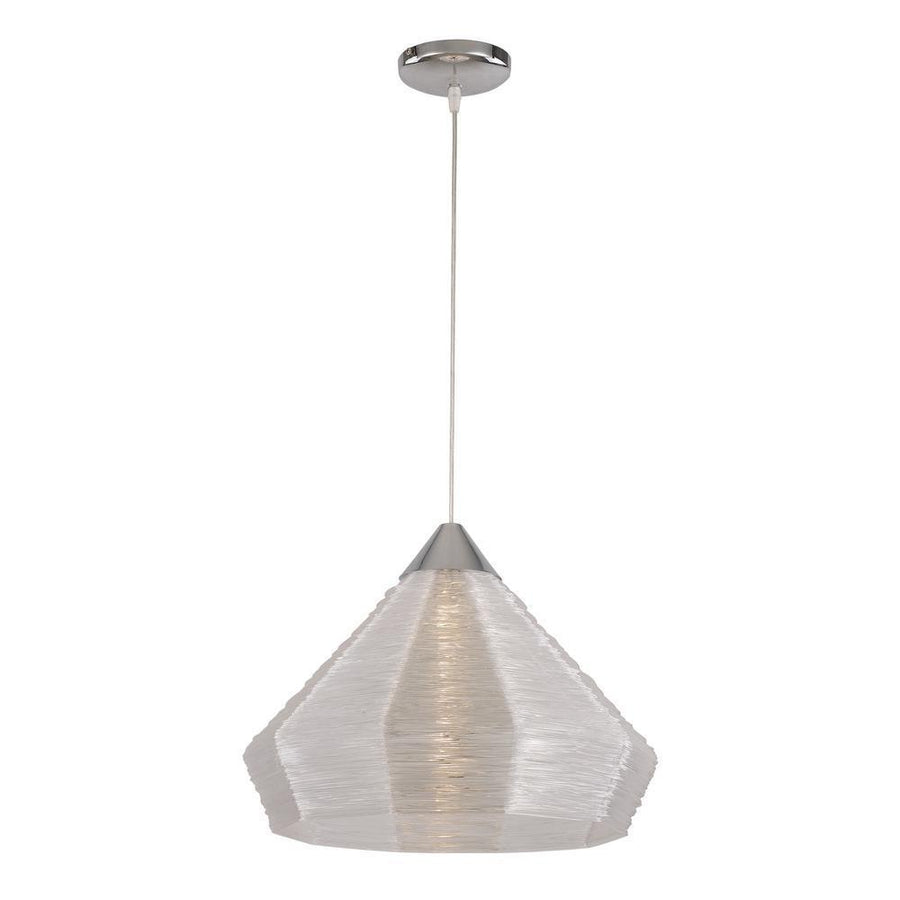 Trans Globe PND-961 One Light Pendant, Polished Chrome Finish