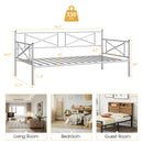 Metal Daybed Twin Bed Frame Stable Steel Slats Sofa Bed