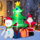 7.2 Feet Inflatable Lighted Christmas Decoration Tree with Santa Claus
