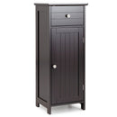 Wooden Bathroom Floor Storage Cabinet with Drawer and Shelf