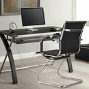 Set of 2 Heavy Duty Conference Chair with PU Leather-Black