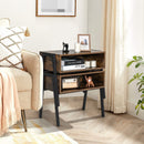 1 Piece Stackable Night Stand Shelf Accent Table with Metal Frame